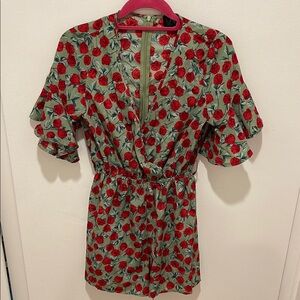 ASOS Red rose romper